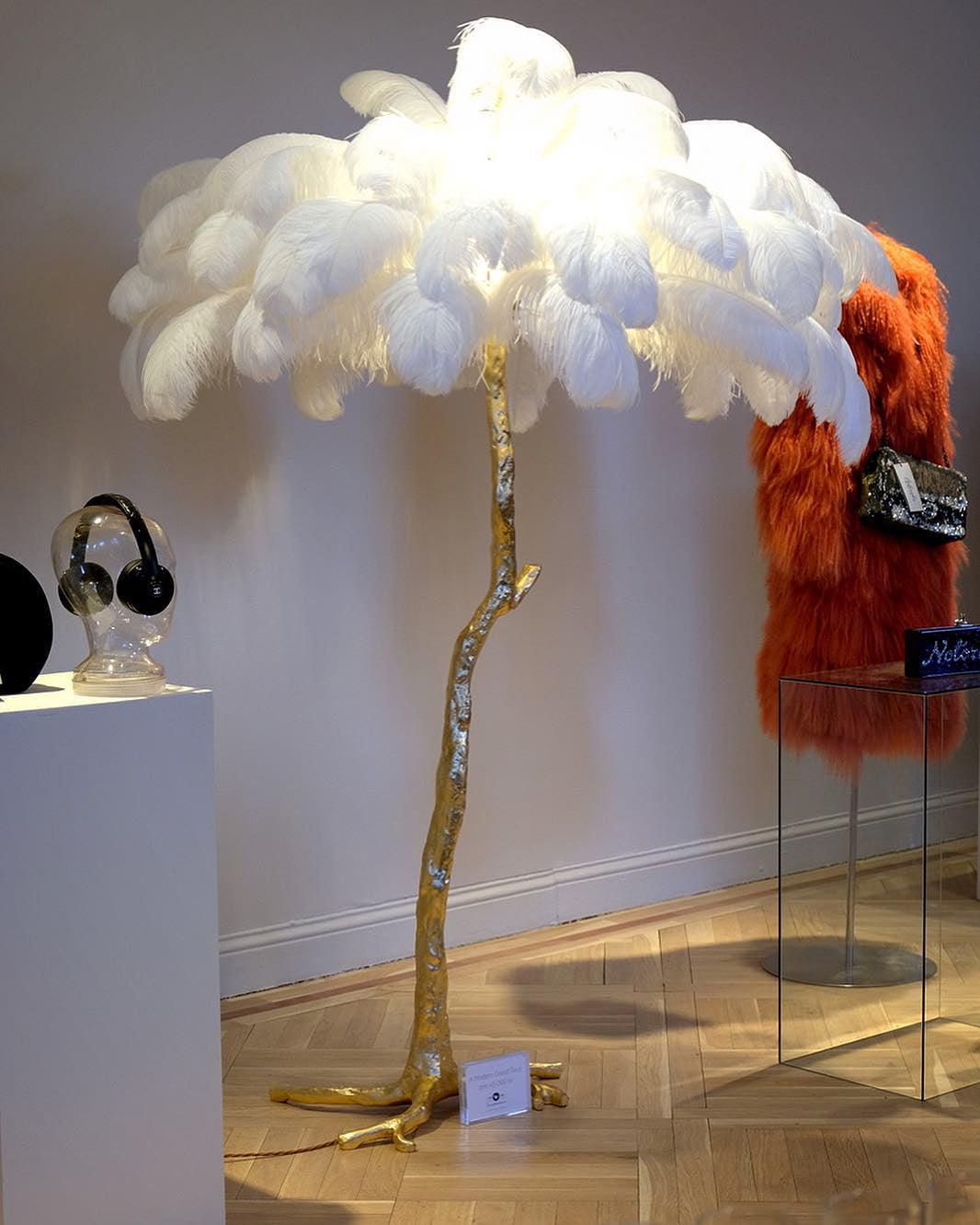 Bohemian branch-like Floor Lamp – Feather Canopy