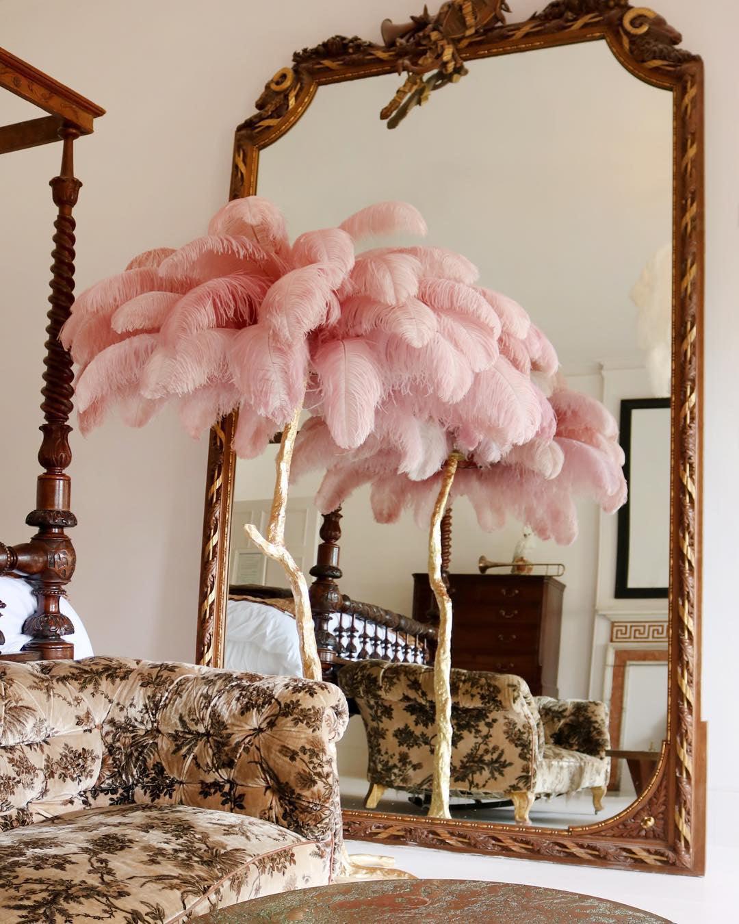 Bohemian branch-like Floor Lamp – Feather Canopy