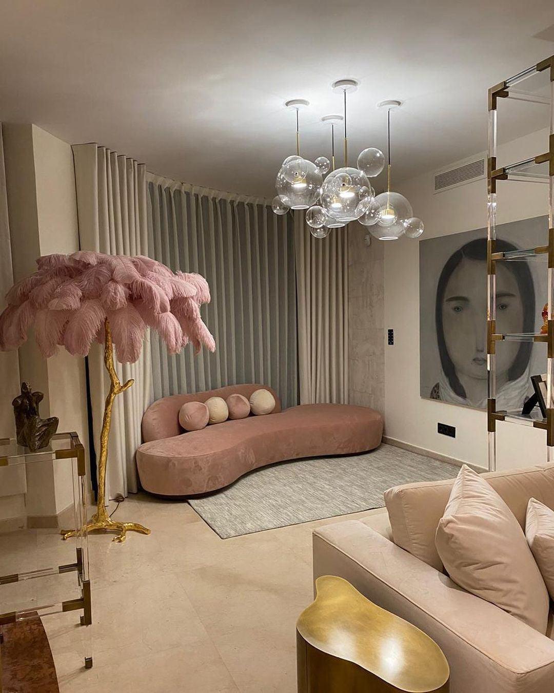 Bohemian branch-like Floor Lamp – Feather Canopy