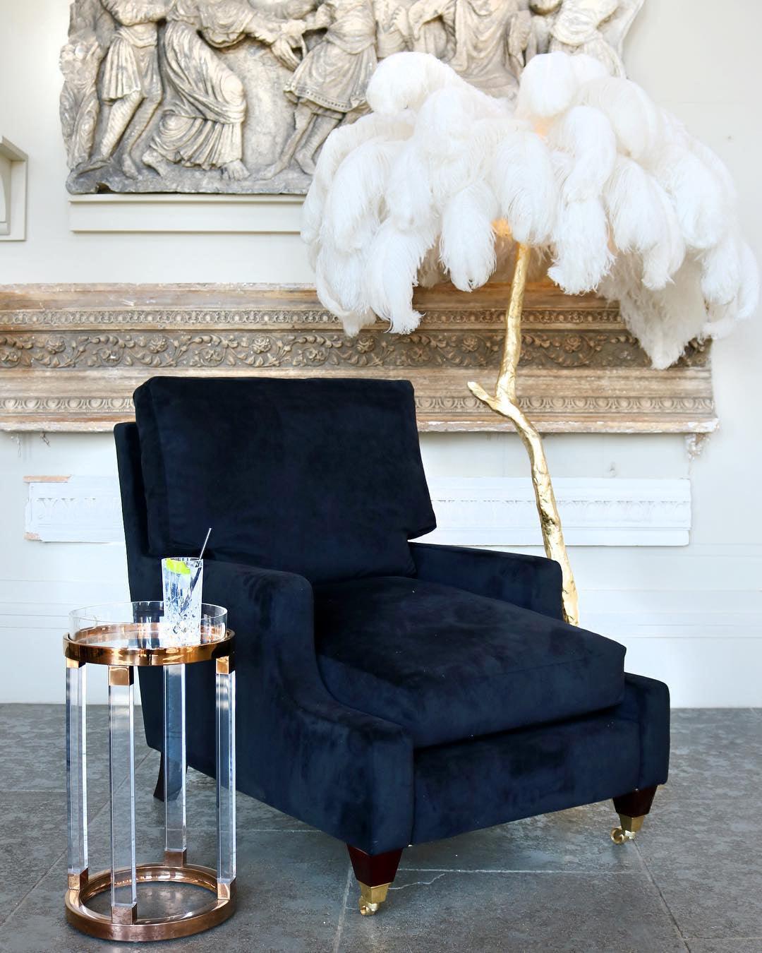 Bohemian branch-like Floor Lamp – Feather Canopy