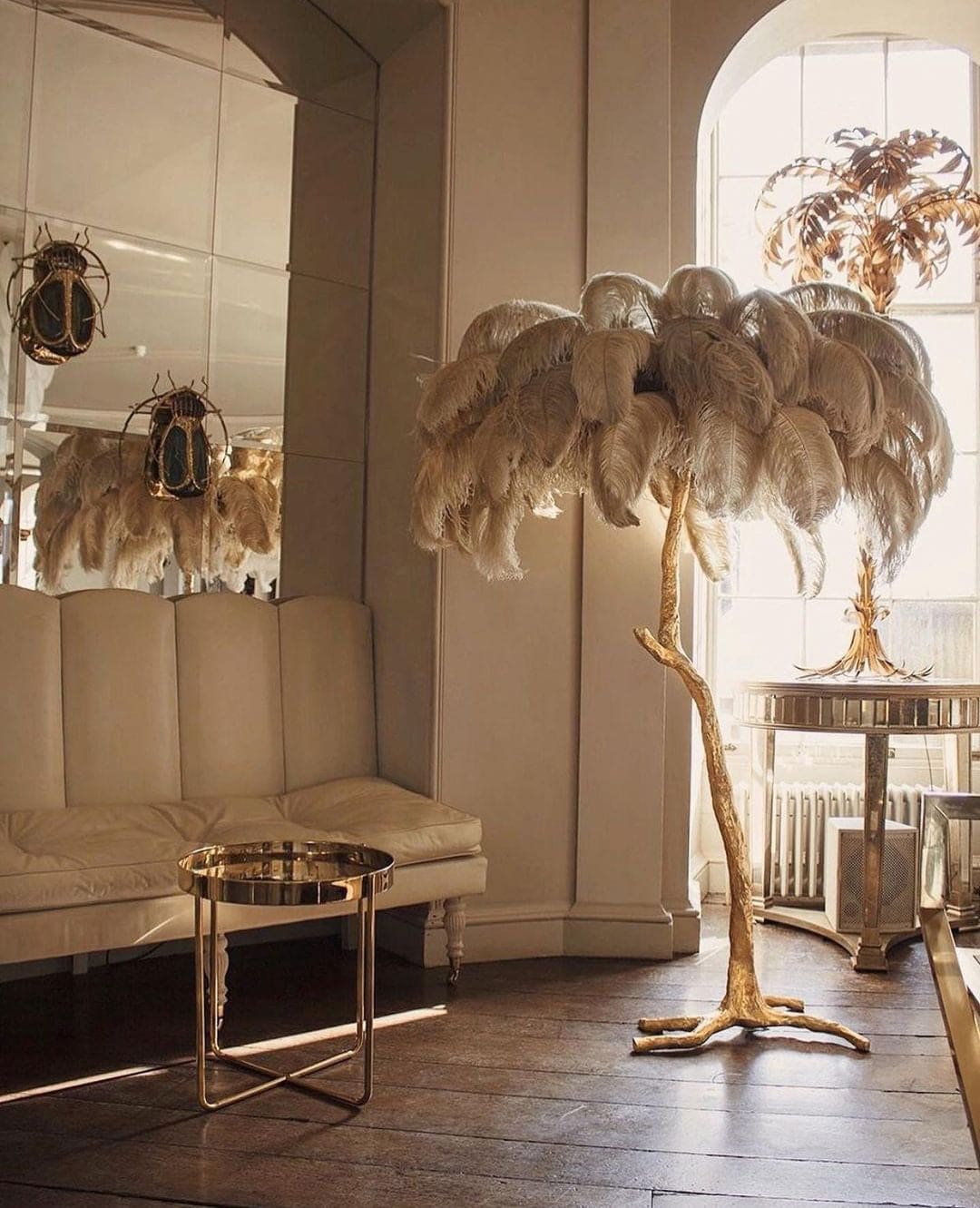 Bohemian branch-like Floor Lamp – Feather Canopy