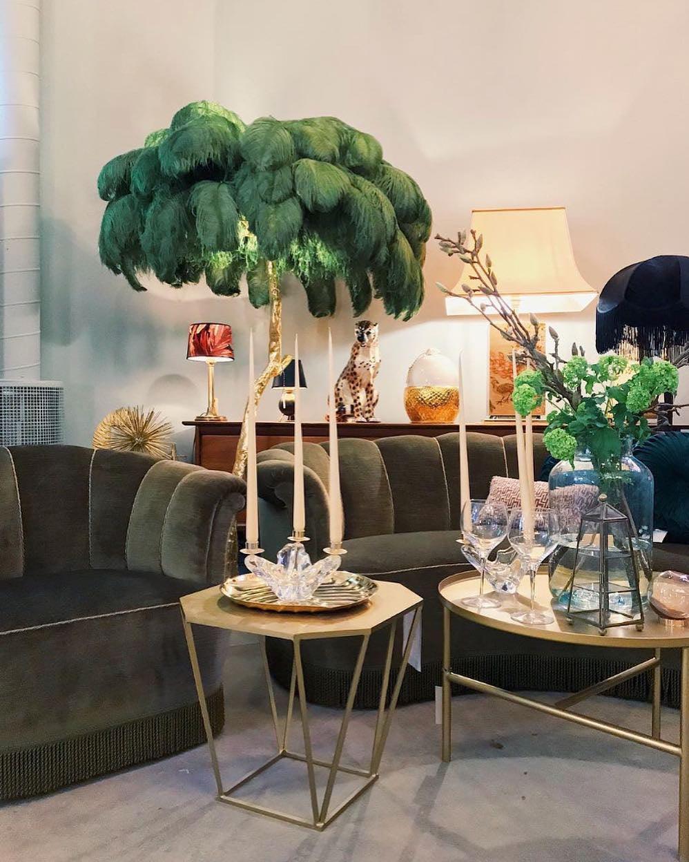 Bohemian branch-like Floor Lamp – Feather Canopy