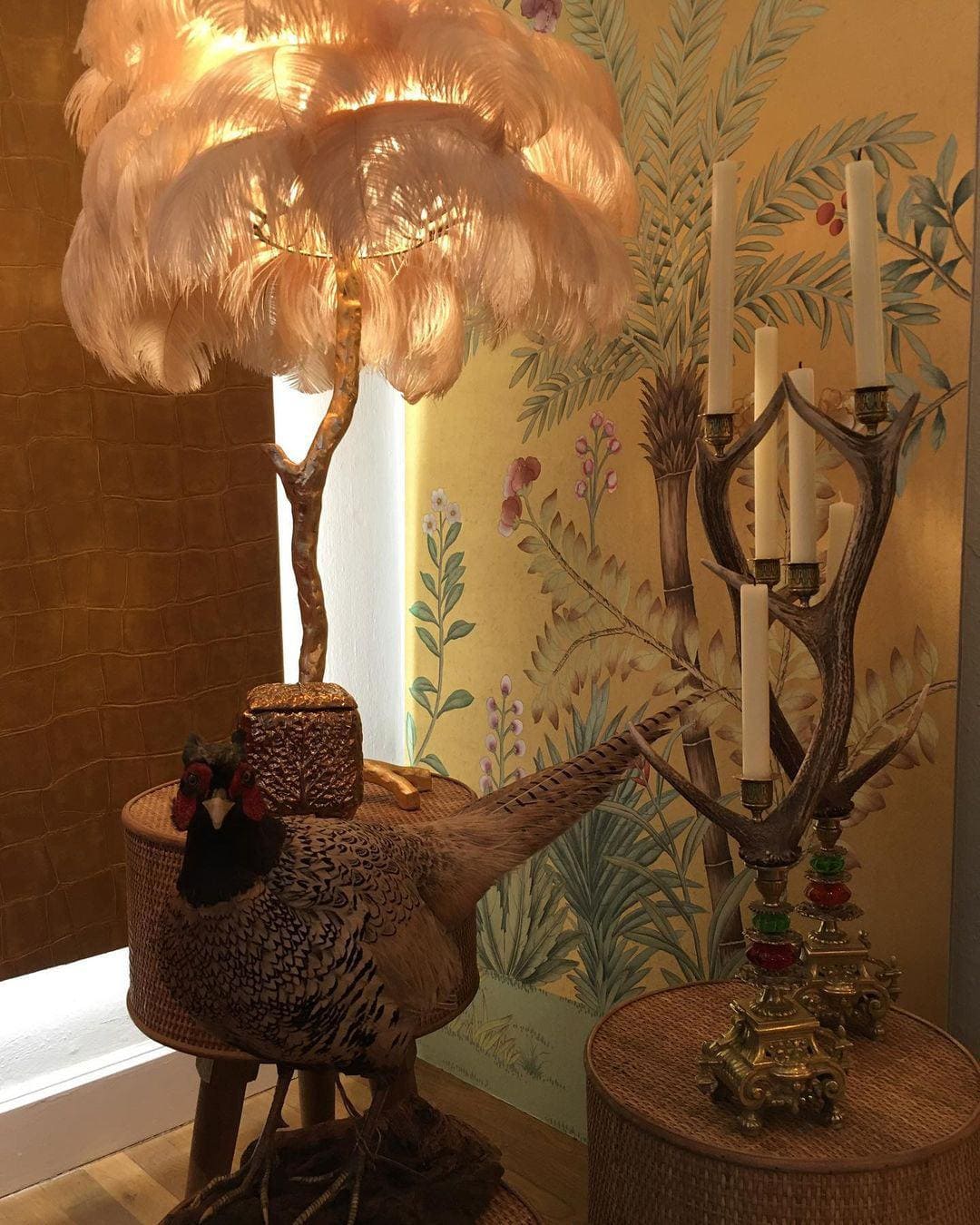 Bohemian branch-like Floor Lamp – Feather Canopy