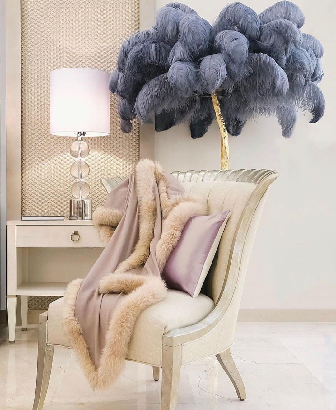 Bohemian branch-like Floor Lamp – Feather Canopy