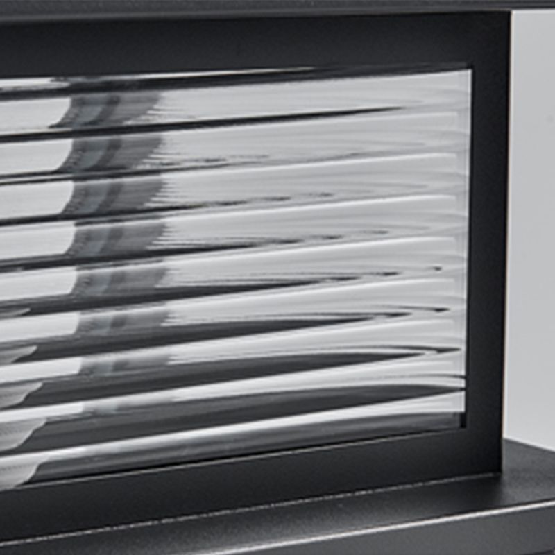 Outdoor Black Metal-Glass Post-Pier Light