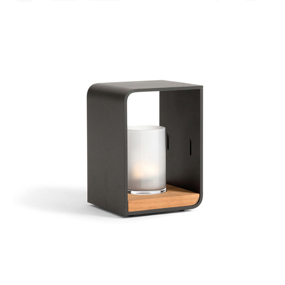 Outdoor Floor Lamp, Modern Style, Metal/Wood