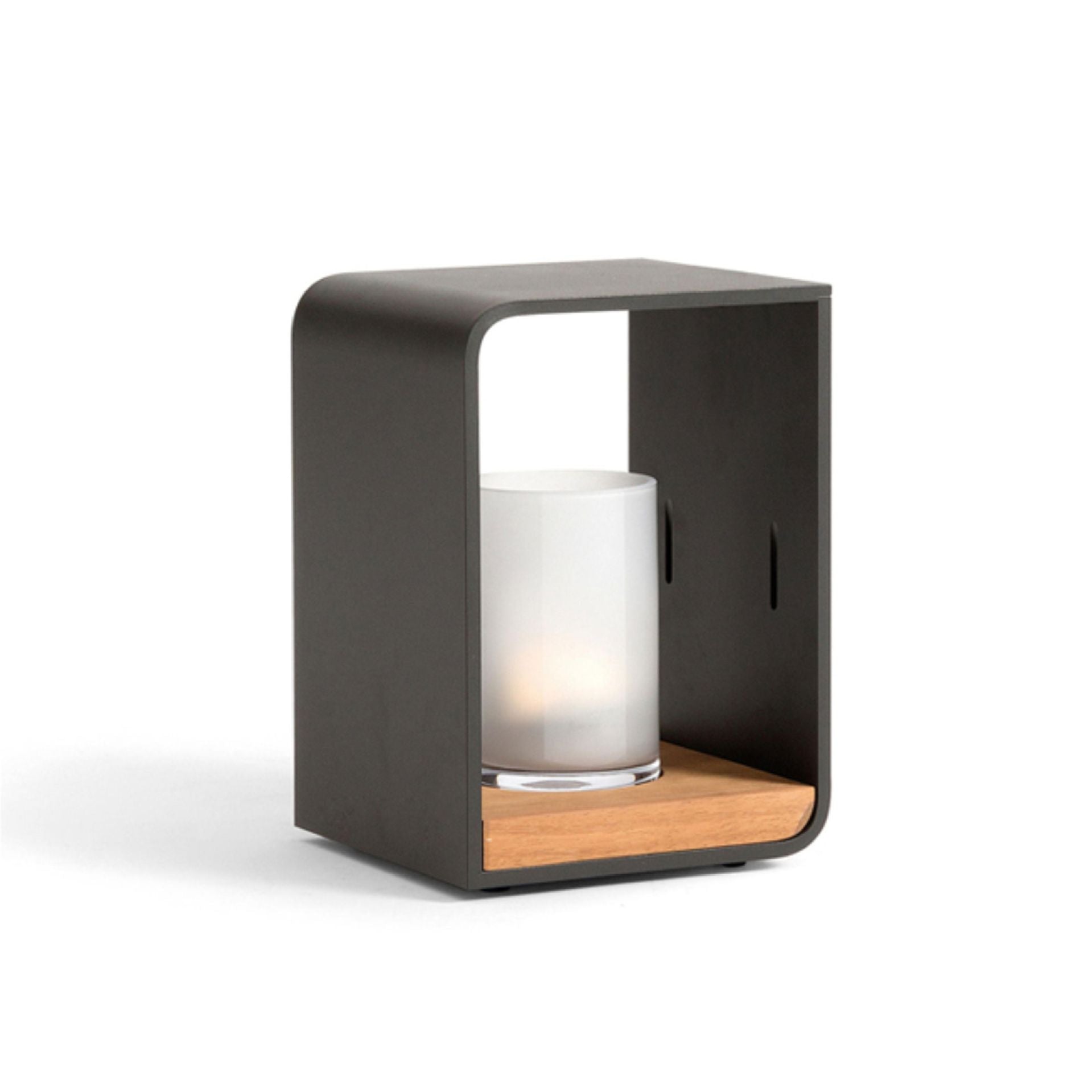 Outdoor Floor Lamp, Modern Style, Metal/Wood