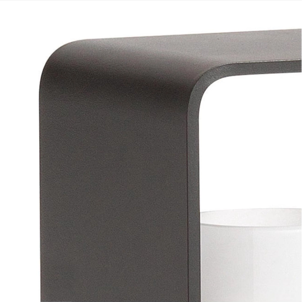 Outdoor Floor Lamp, Modern Style, Metal/Wood