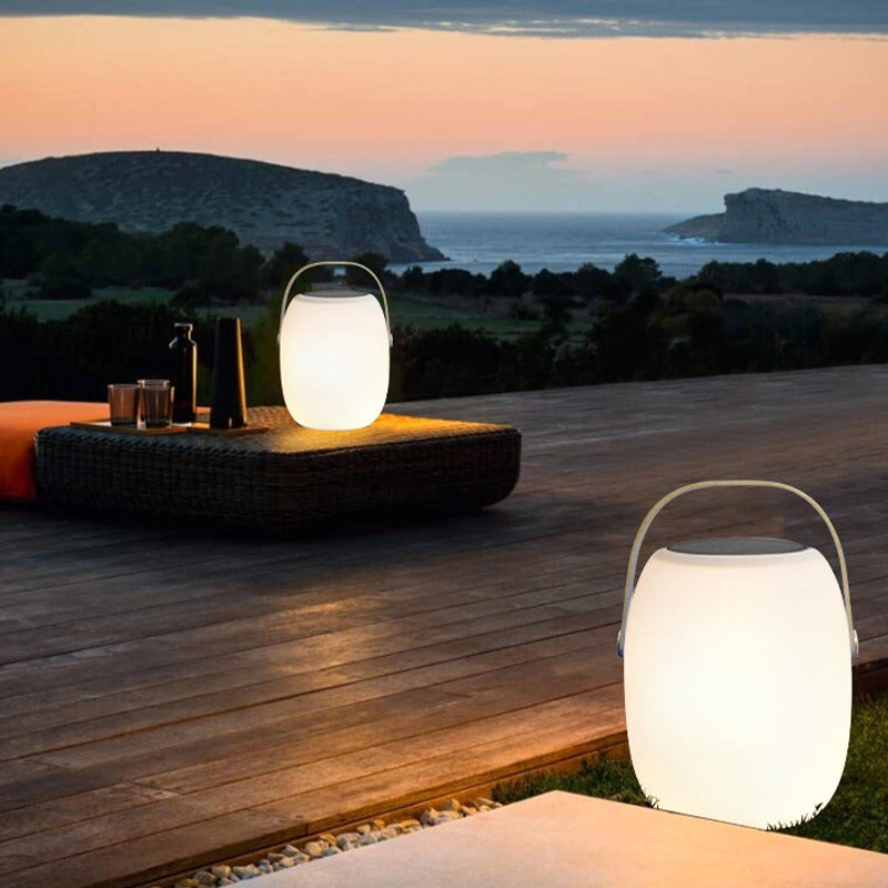 Outdoor Lantern Light – Modern White Acrylic