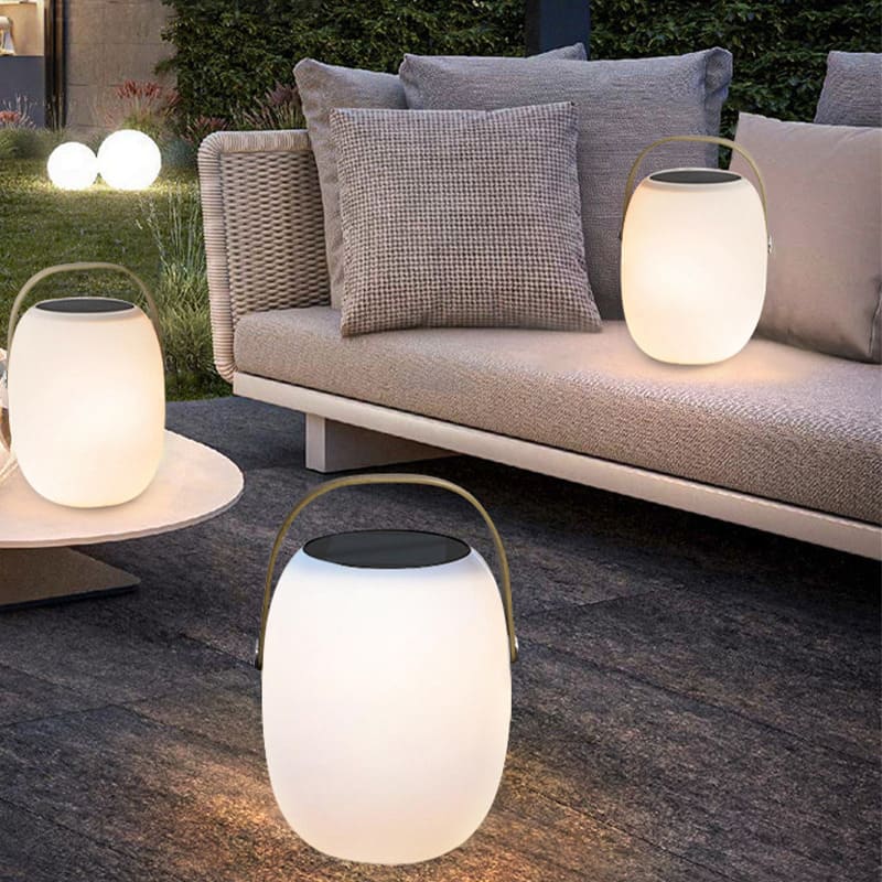Outdoor Lantern Light – Modern White Acrylic