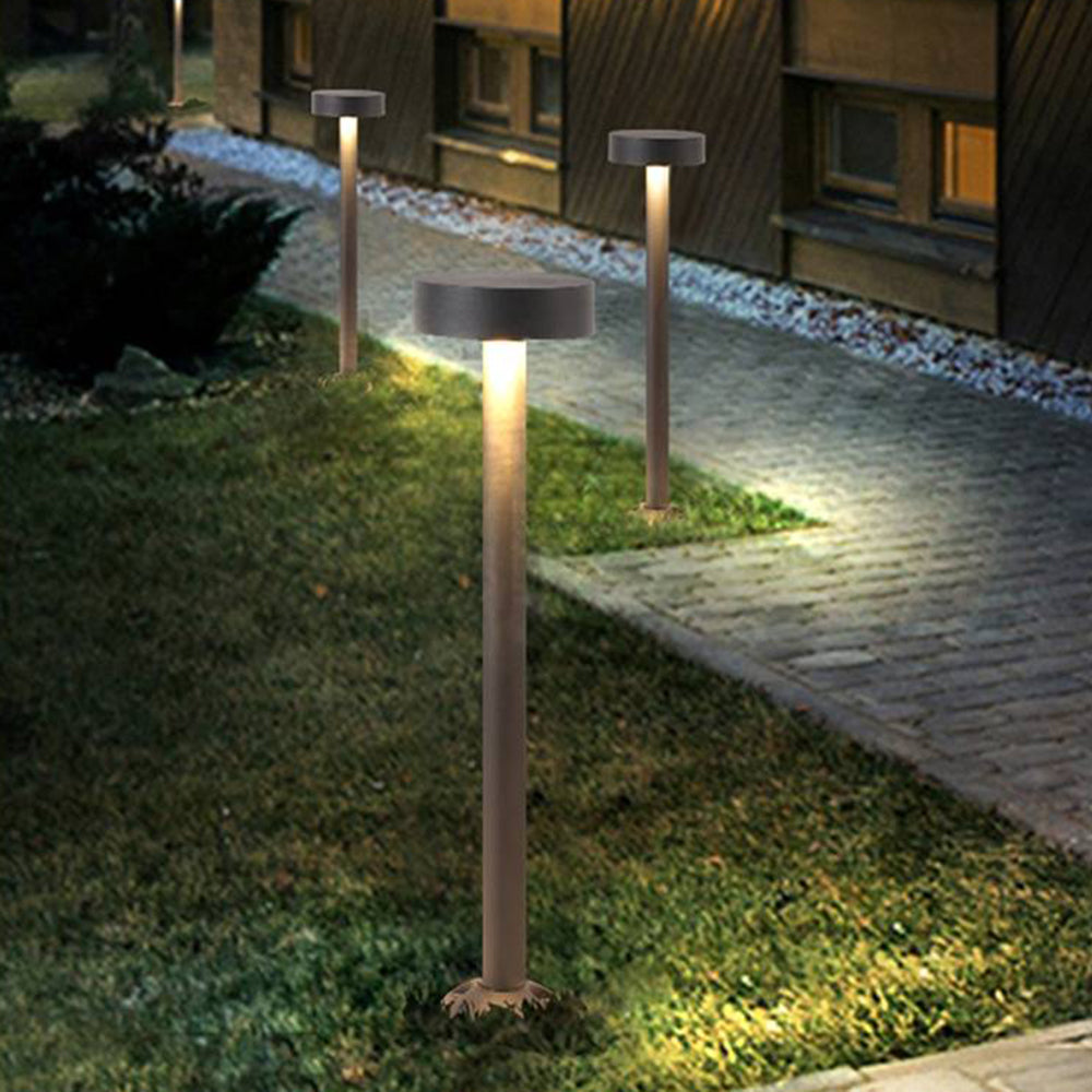 Outdoor Modern Black Bollard Light Fixture
