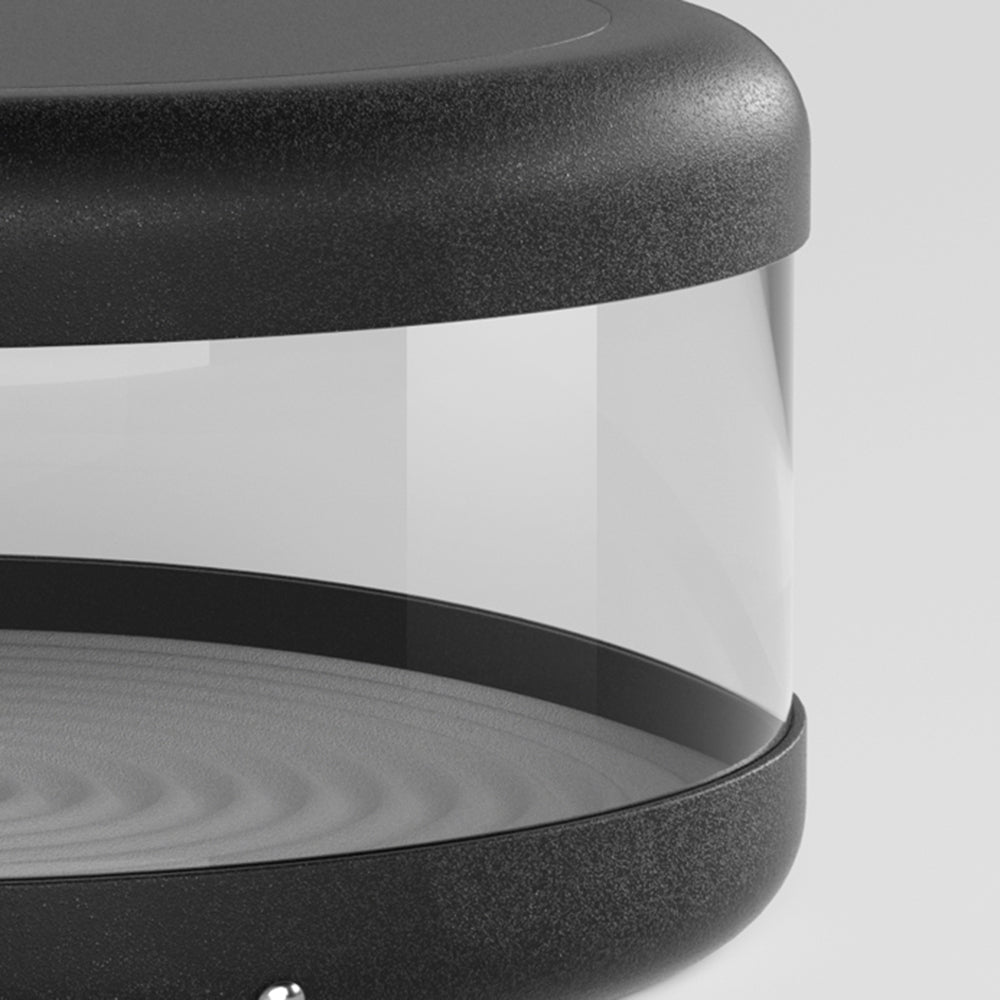 Outdoor Modern Black Metal Post-Pier Light