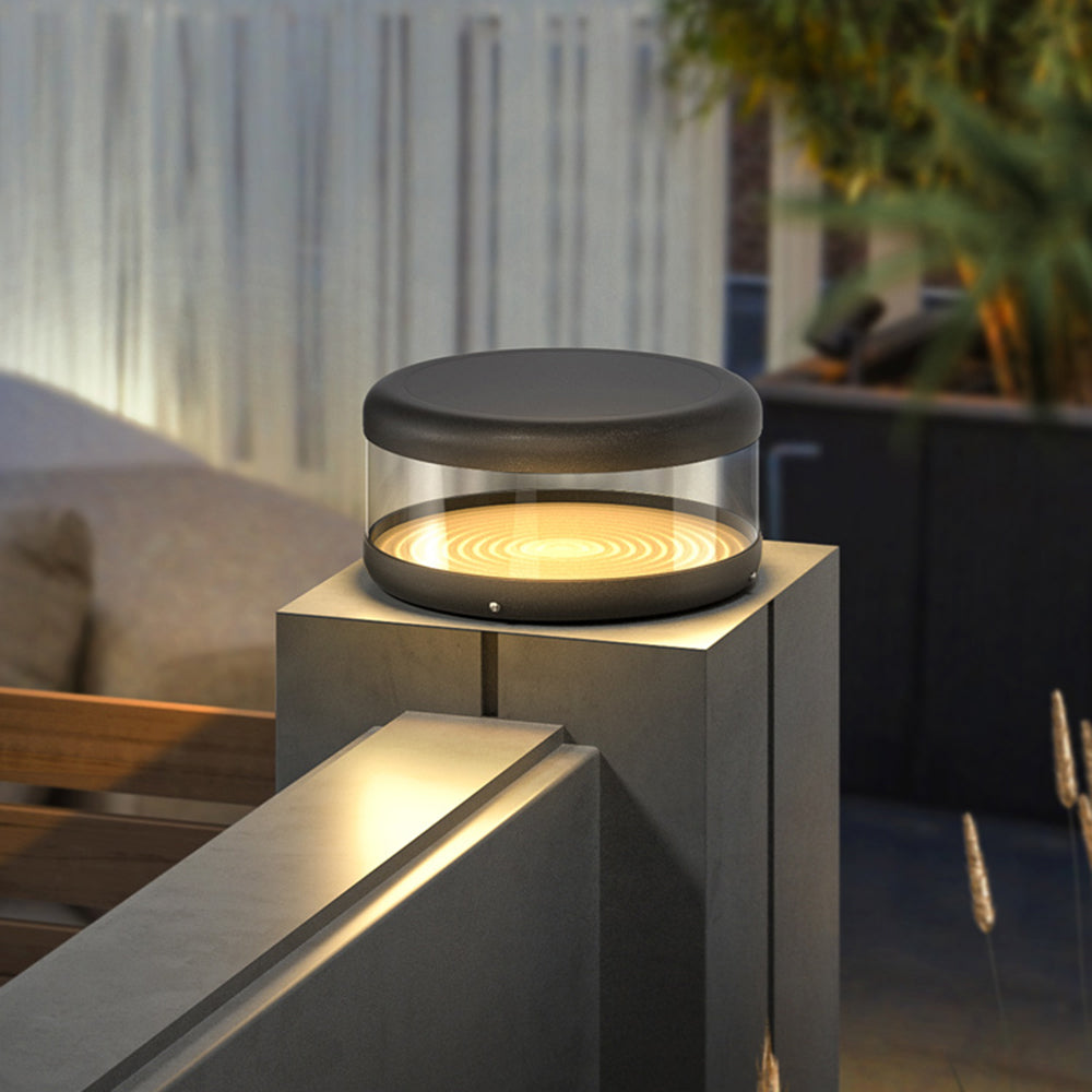 Outdoor Modern Black Metal Post-Pier Light