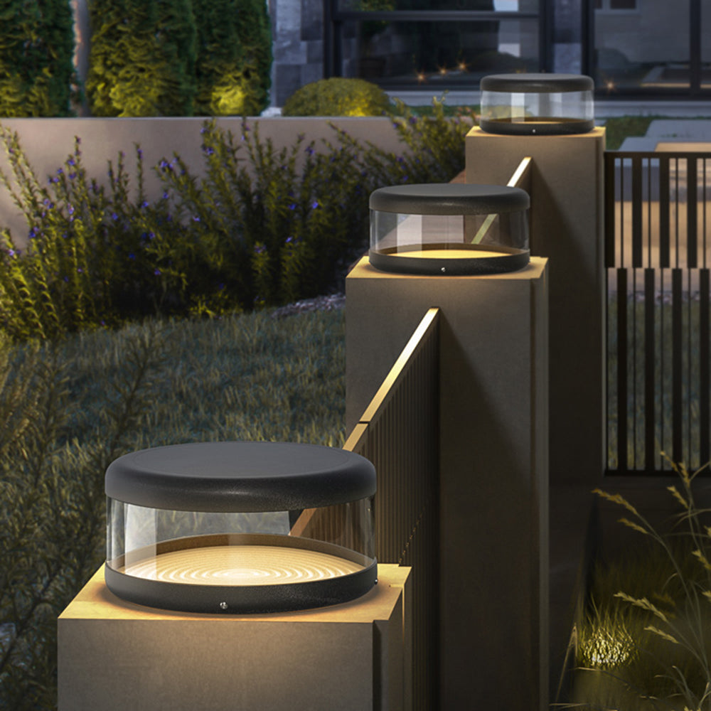 Outdoor Modern Black Metal Post-Pier Light
