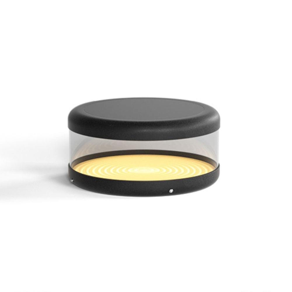 Outdoor Modern Black Metal Post-Pier Light