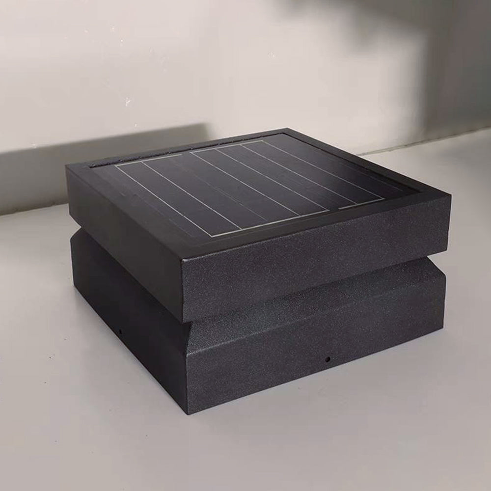 Outdoor Modern-Black Metal Post&Pier-Mount Light