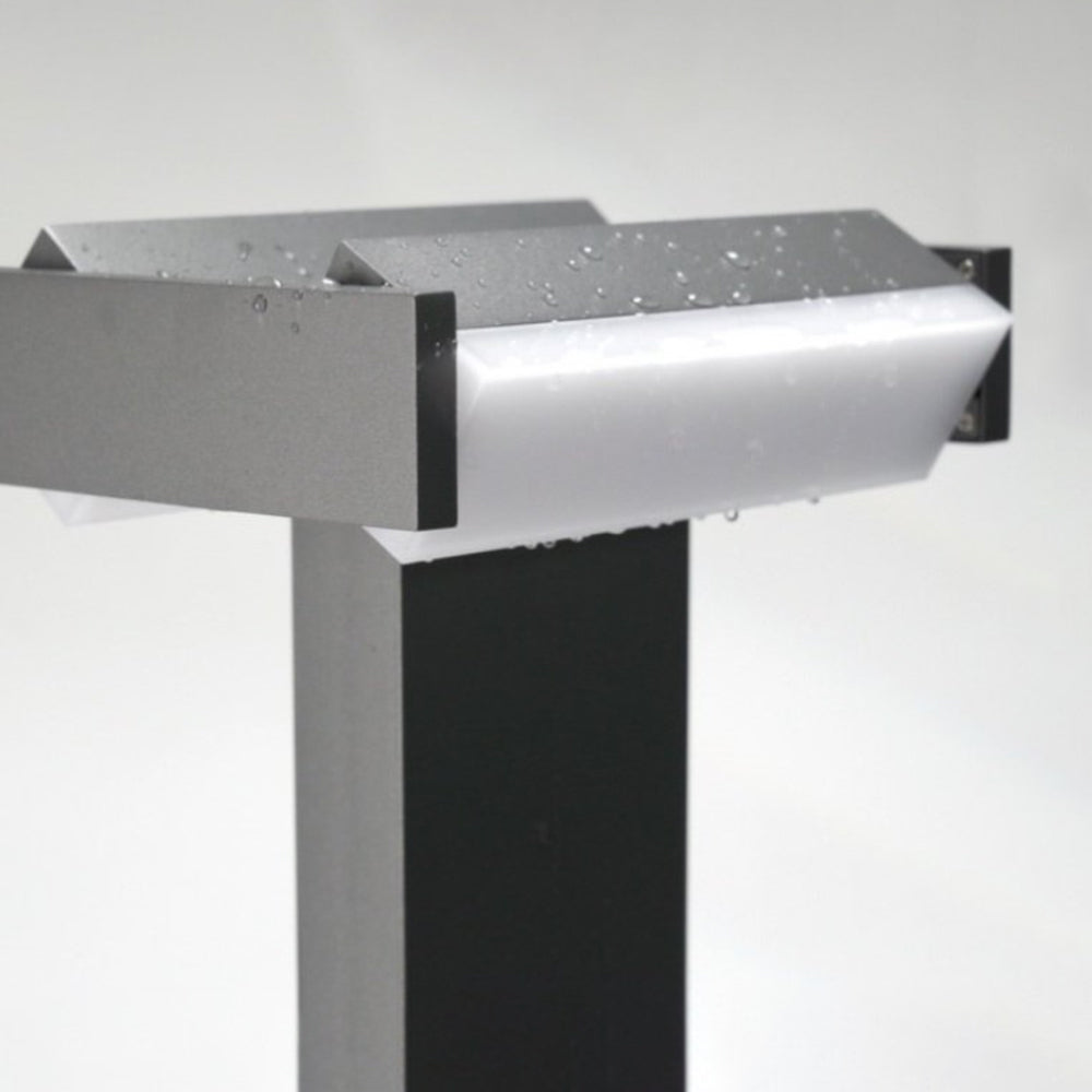 Outdoor Modern Bollard Light – Black Metal