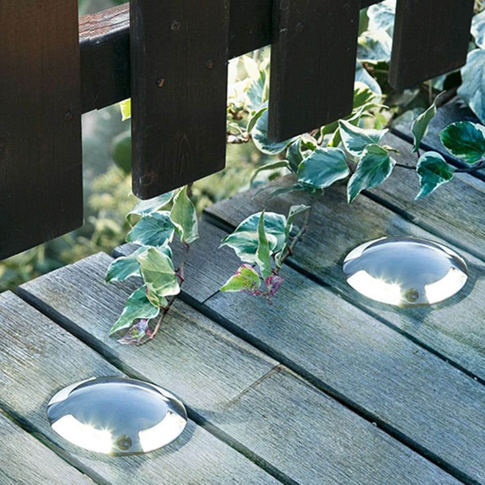 Outdoor Modern Brushed Silver Step/Deck Light