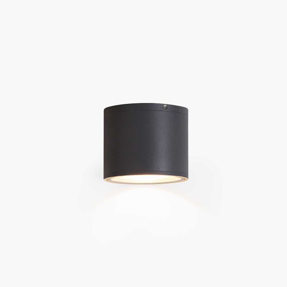 Outdoor Modern Ceiling Light, Black Glass