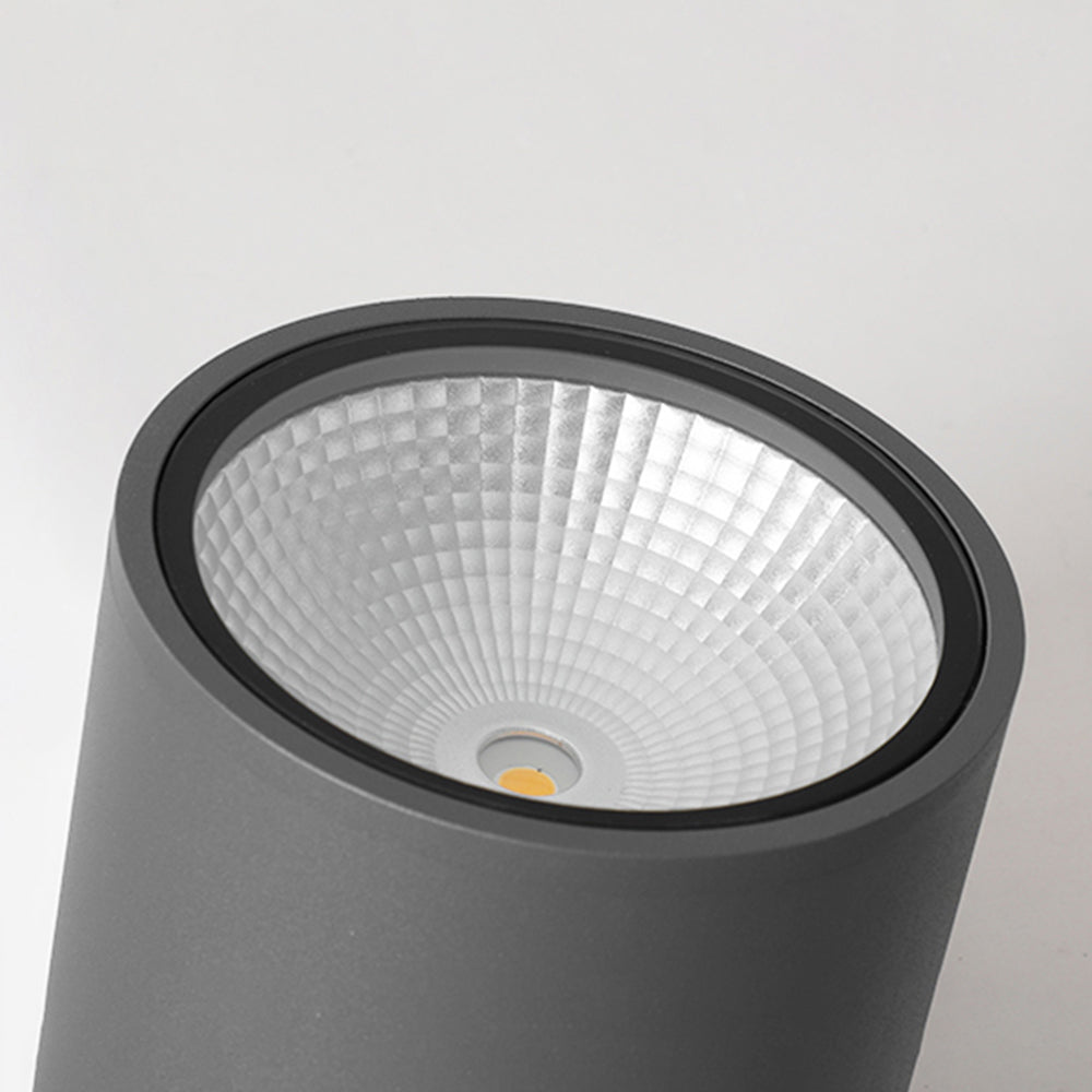 Outdoor Modern Ceiling Light, Black Glass