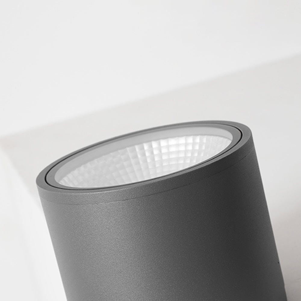 Outdoor Modern Ceiling Light, Black Glass