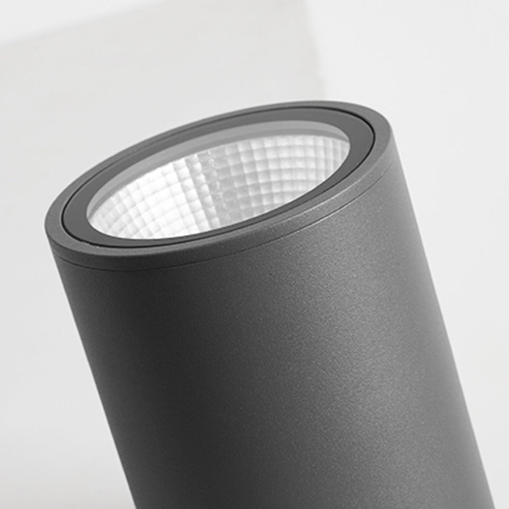 Outdoor Modern Ceiling Light, Black Glass