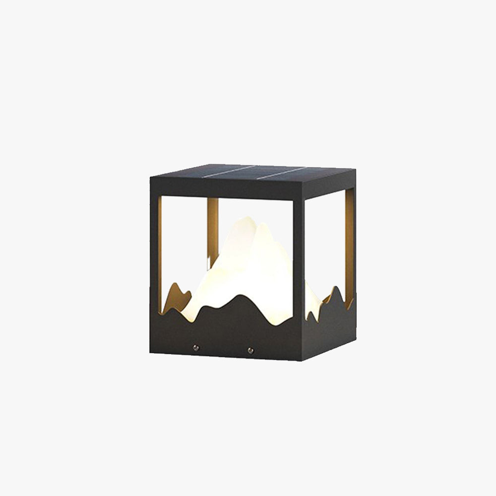 Outdoor Modern Mountain-Inspired Post-Pier Light