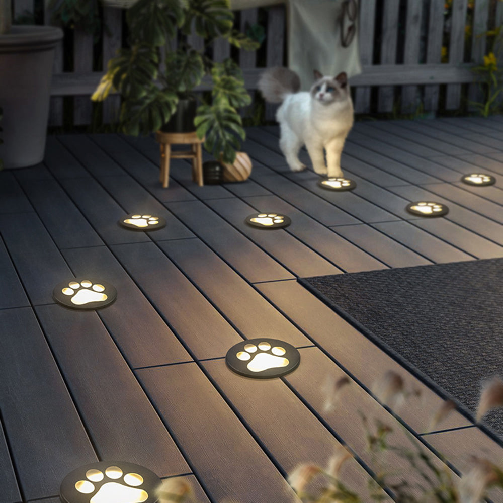 Outdoor Modern Recessed Ground Cat-Paw Light