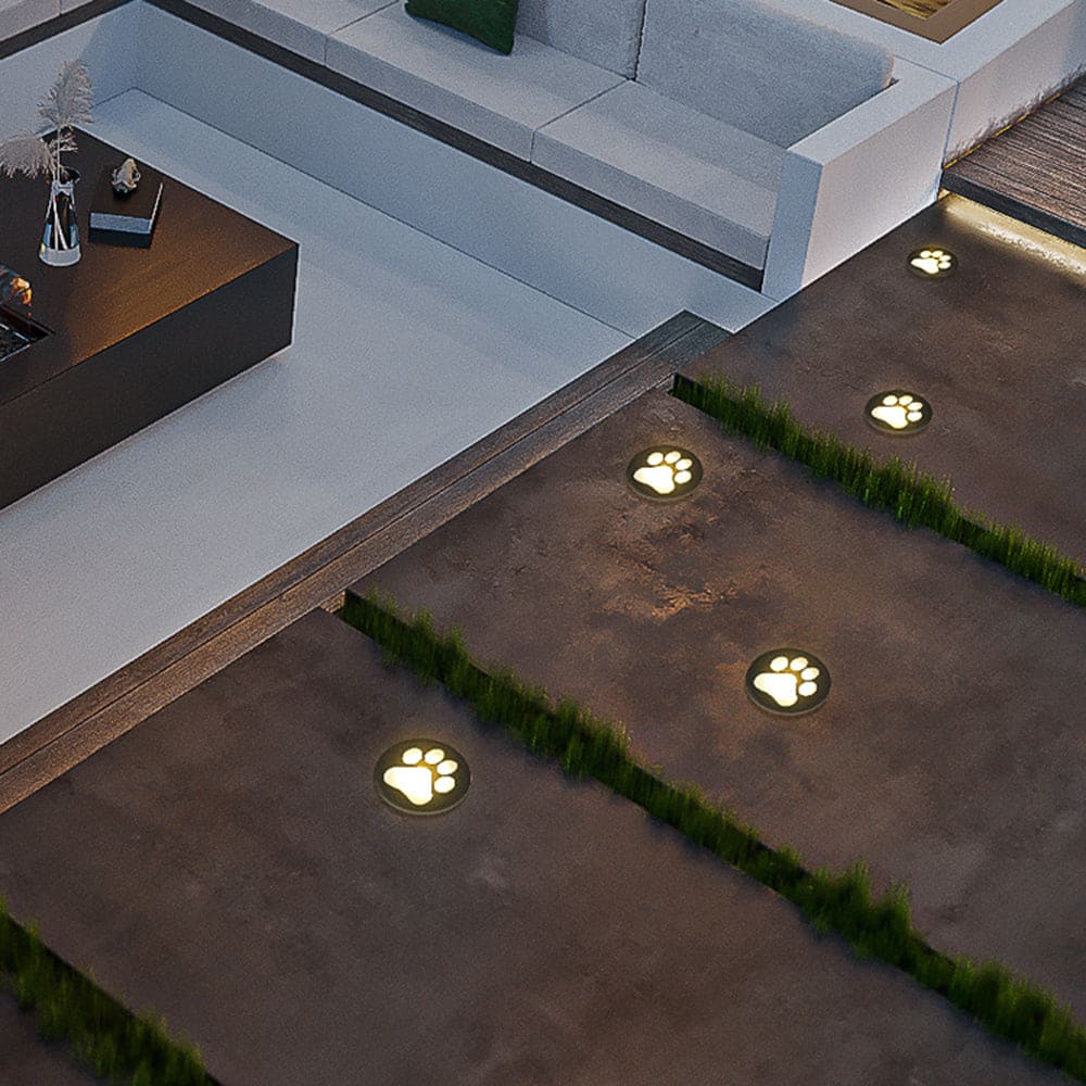 Outdoor Modern Recessed Ground Cat-Paw Light