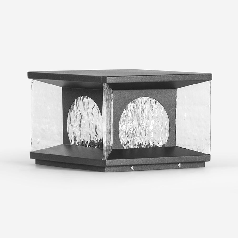 Outdoor Post & Pier Mount Modern-Black/Glass