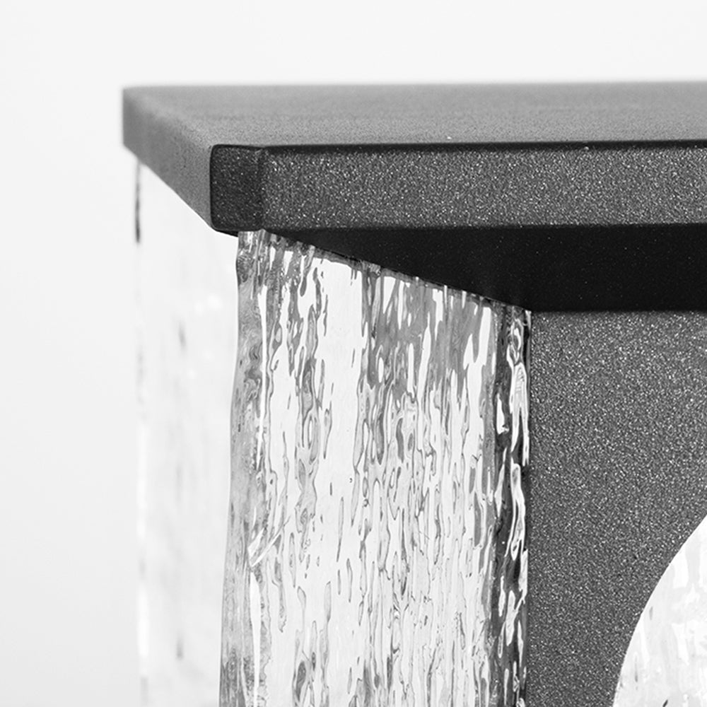 Outdoor Post & Pier Mount Modern-Black/Glass