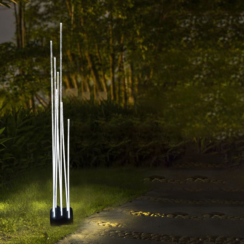 Outdoor Solar Ground Light, Modern Metal