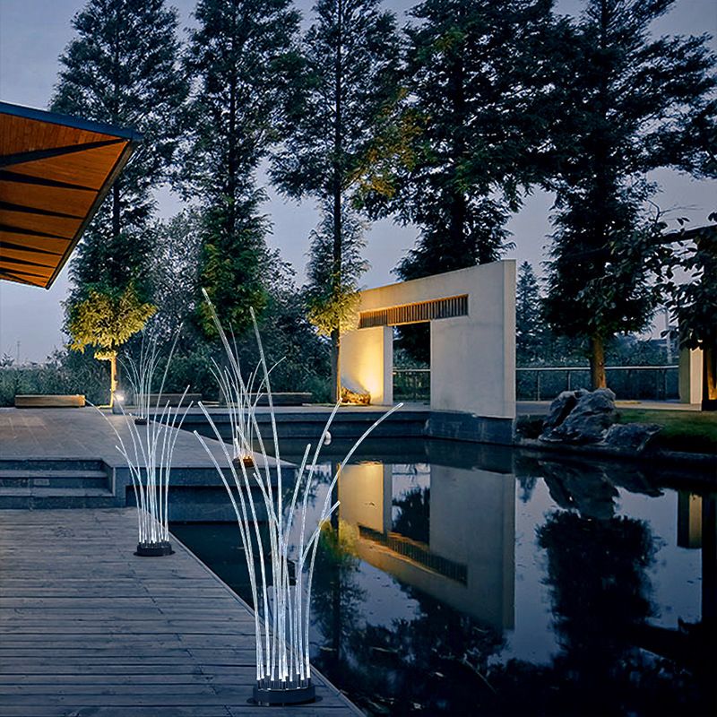Outdoor Solar Ground Light, Modern Metal