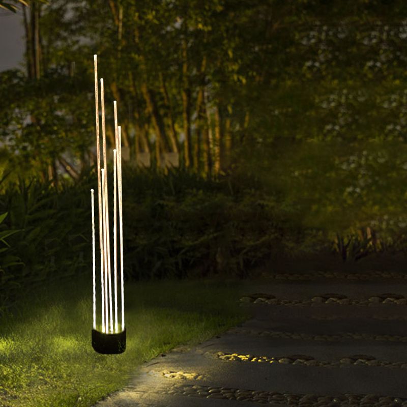Outdoor Solar Ground Light, Modern Metal