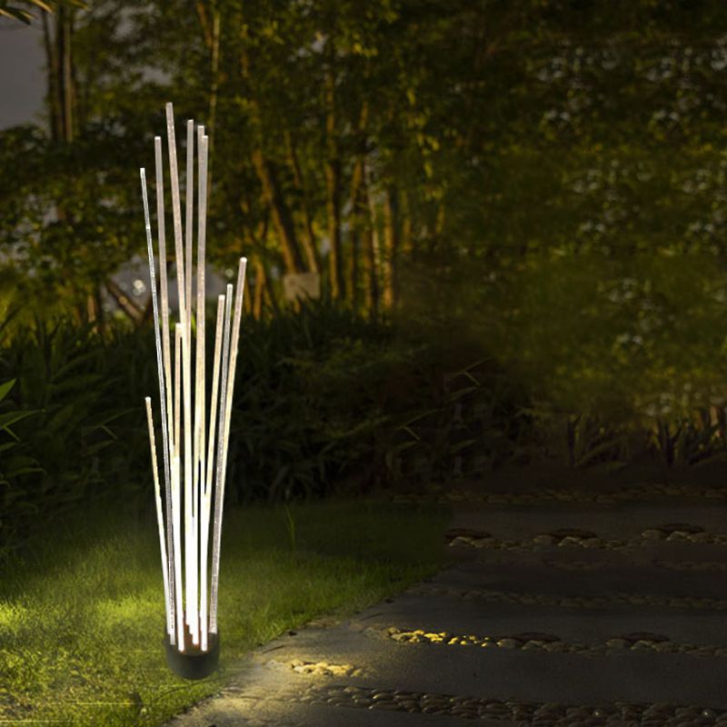 Outdoor Solar Ground Light, Modern Metal
