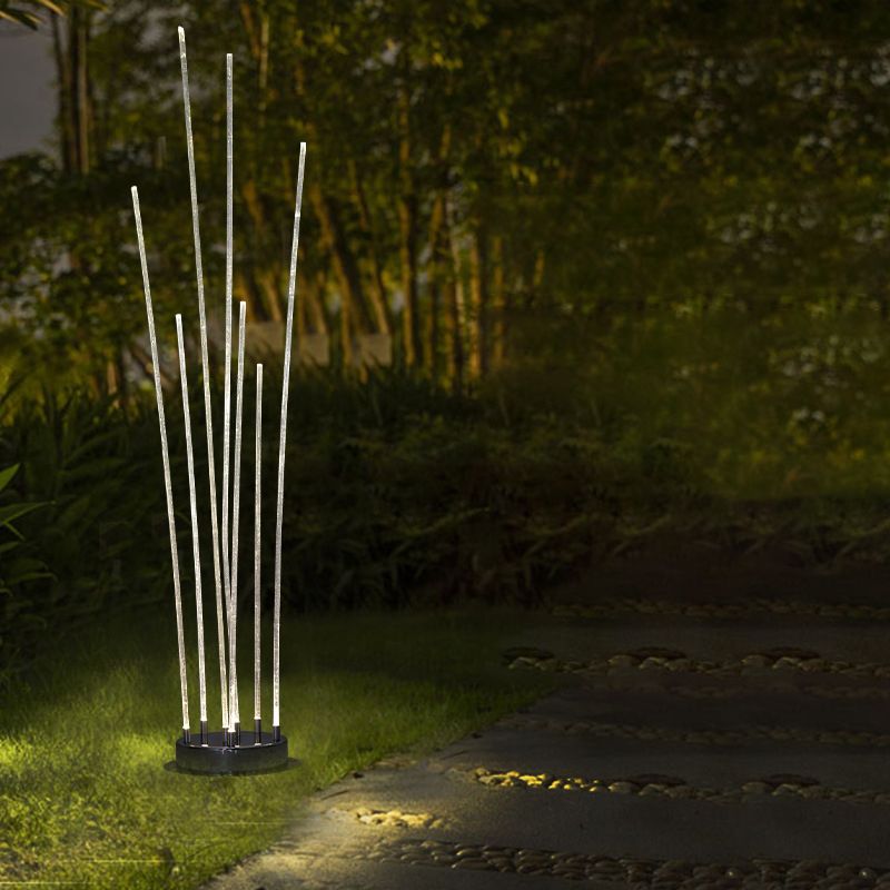 Outdoor Solar Ground Light, Modern Metal