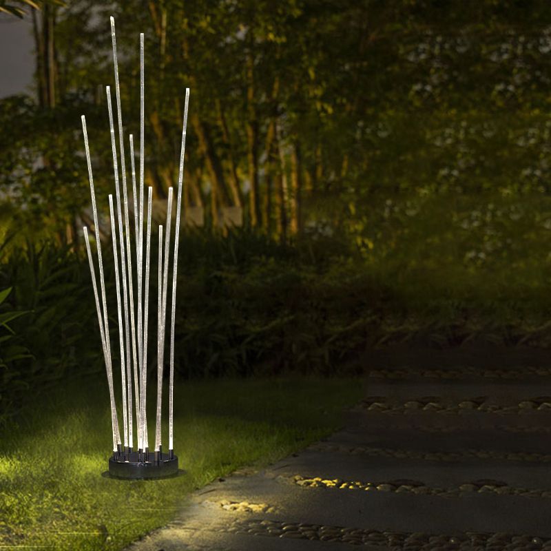 Outdoor Solar Ground Light, Modern Metal
