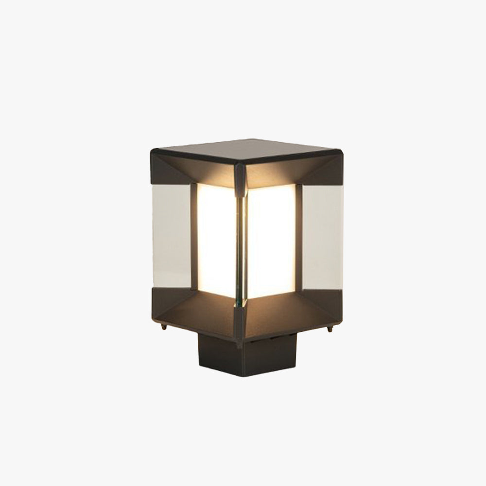 Outdoor Solar Post-Pier Rectangular Light