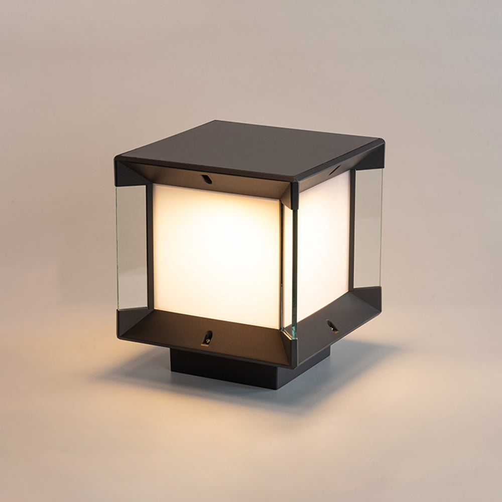 Outdoor Solar Post-Pier Rectangular Light
