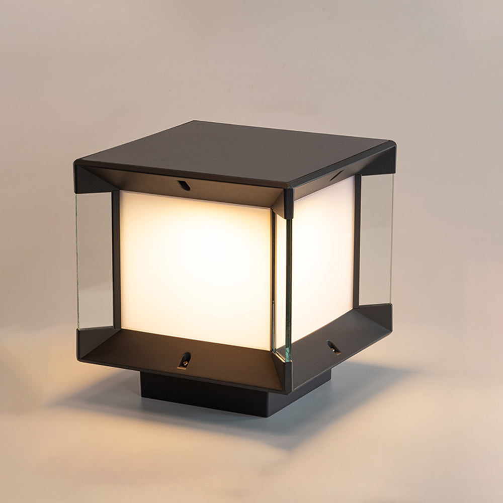 Outdoor Solar Post-Pier Rectangular Light
