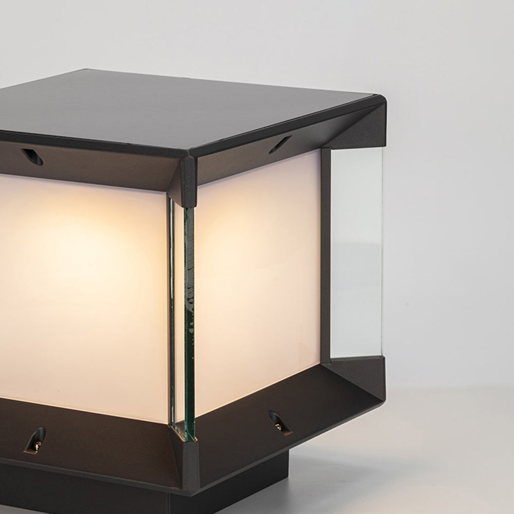 Outdoor Solar Post-Pier Rectangular Light