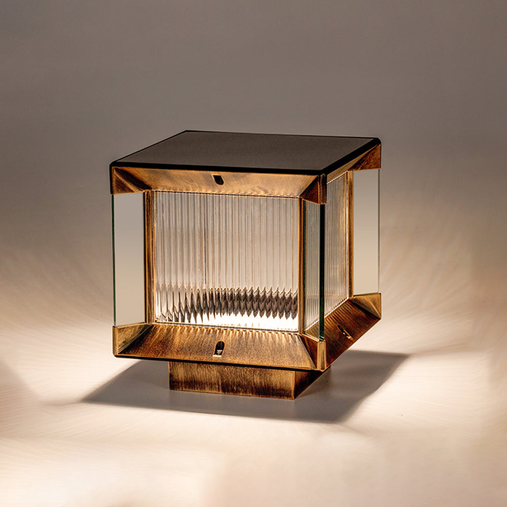 Outdoor Solar Post-Pier Rectangular Light