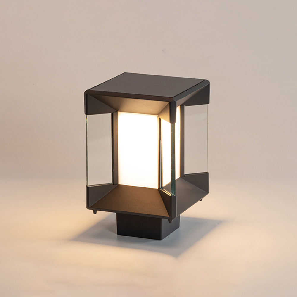 Outdoor Solar Post-Pier Rectangular Light