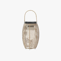 Outdoor Solar Vintage Rattan Floor Lantern