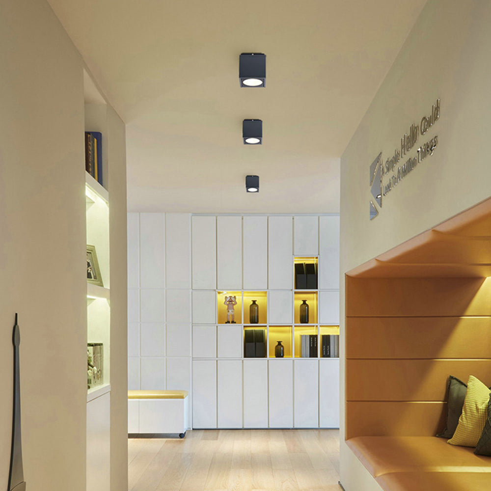 Outdoor Waterproof Gray Cube Ceiling Light