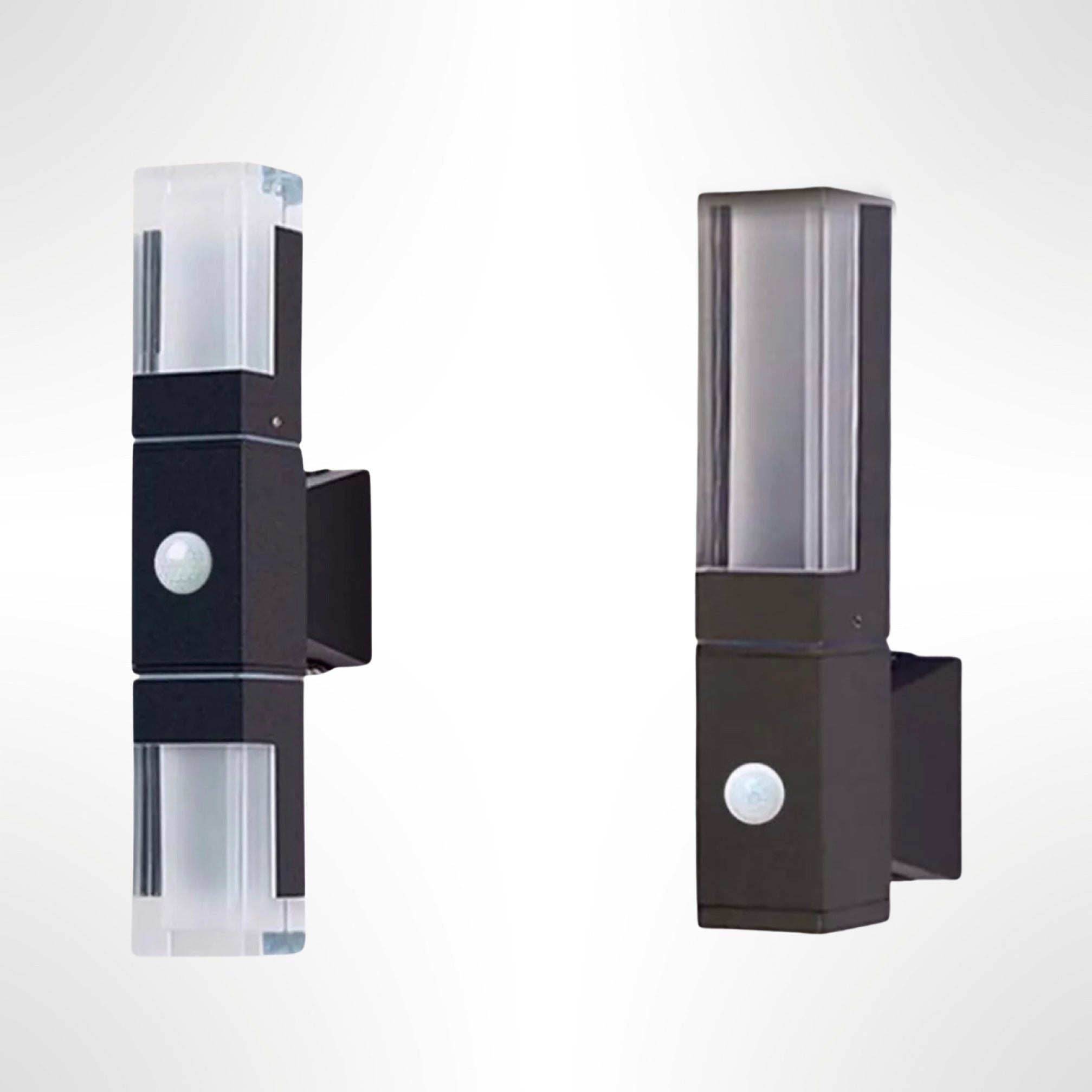 Modern Rectangular Metal Outdoor Wall Lamp with Sensor