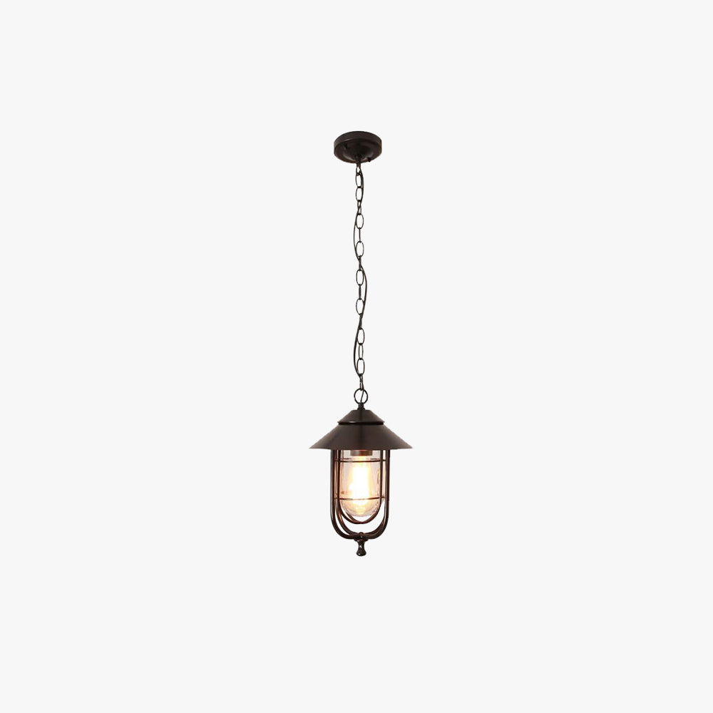 Retro Outdoor Ceiling Light – Black Bronze