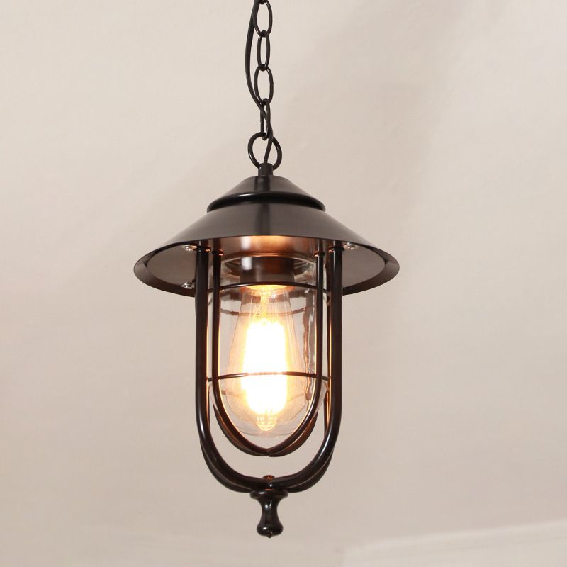 Retro Outdoor Ceiling Light – Black Bronze