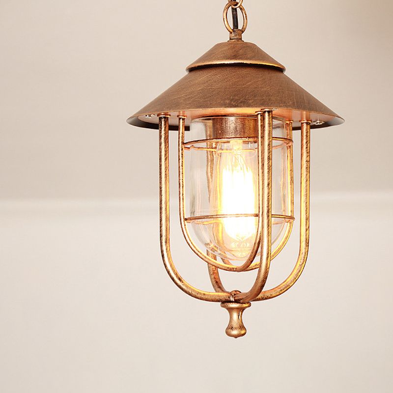 Retro Outdoor Ceiling Light – Black Bronze