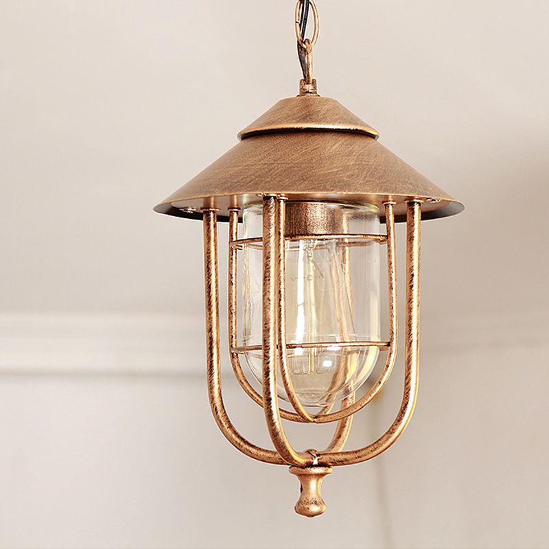 Retro Outdoor Ceiling Light – Black Bronze